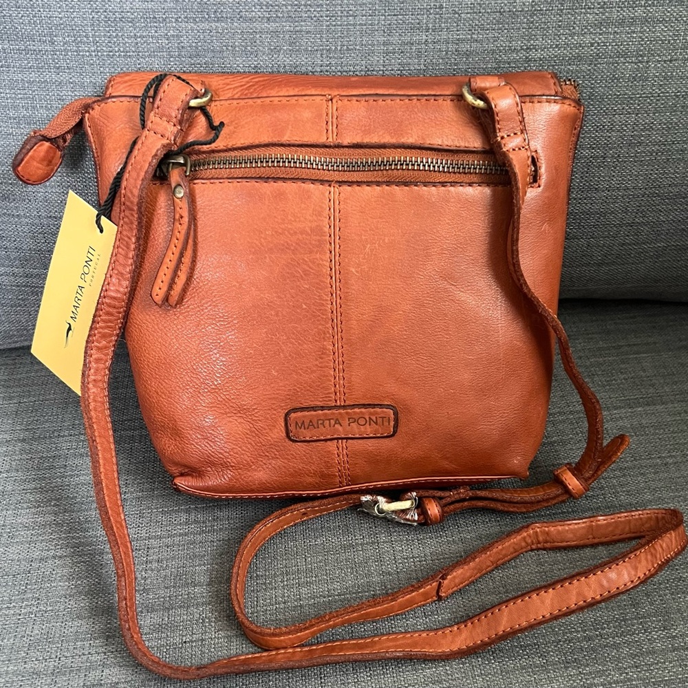 NWT MARTA PONTI LEATHER SMALL CROSSBODY SHOULDER BAG PURSE - Picture 5 of 16